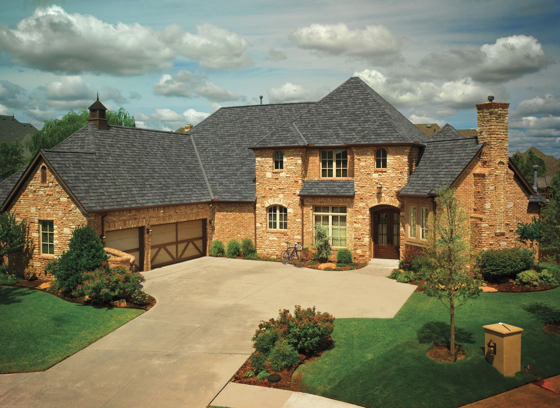 GAF shingles on antique slate house