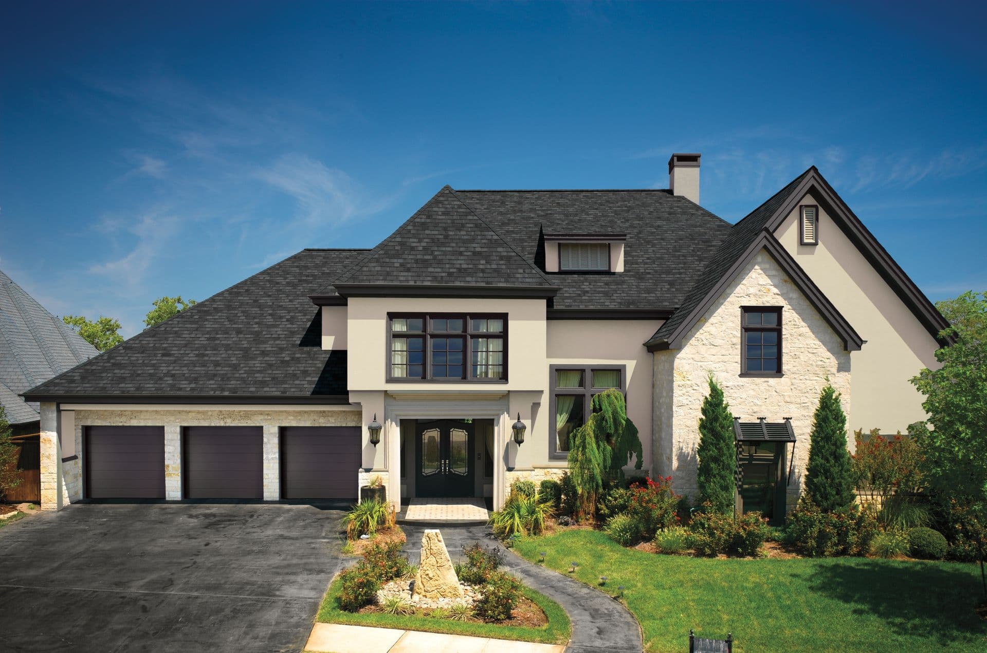 Charcoal GAF modern roof line